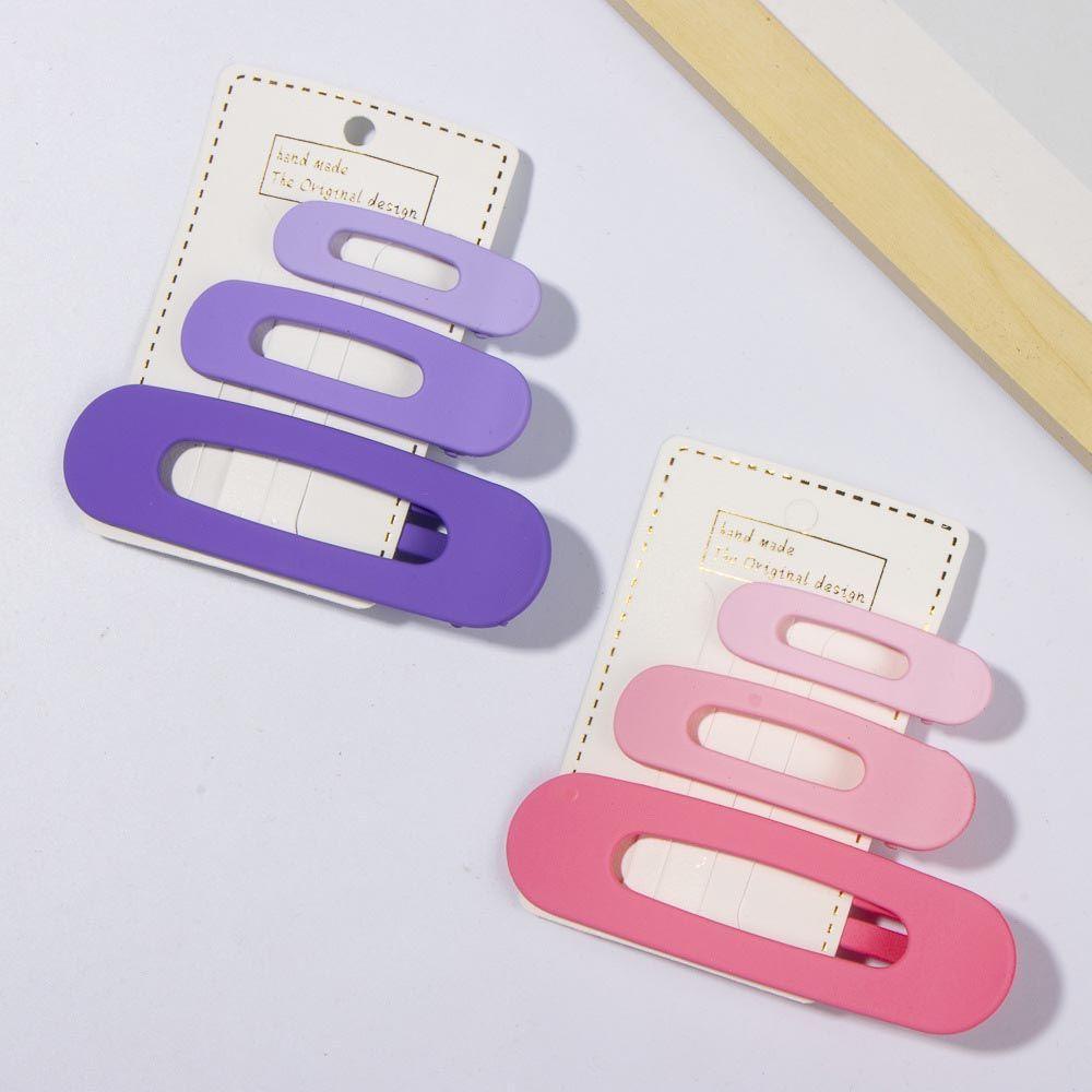 MOCHO Set 3 Kẹp Tóc Mỏ Vịt Màu Sắc Ngọt Ngào Cho Nữ