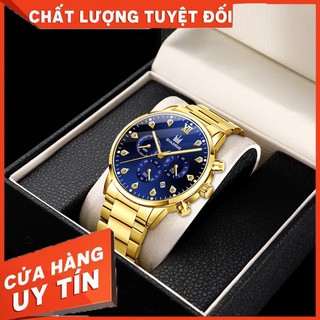 HÀNG CAO CẤP -  🔴HOT 2021🔴 Đồng Hồ Nam Cao Cấp SHAARMS Dây Thép Chống Gỉ Đen Chạy Lịch Ngày Mặt Kính Lịch Lãm (Full hộ