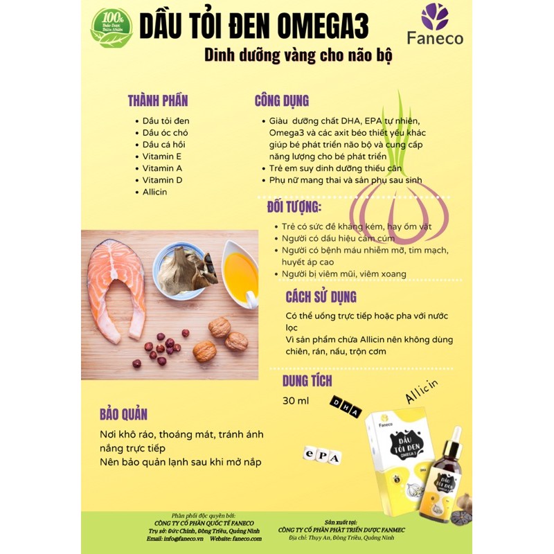 [Mua 2 tặng 1] Dầu tỏi đen Omega3 Chính hãng