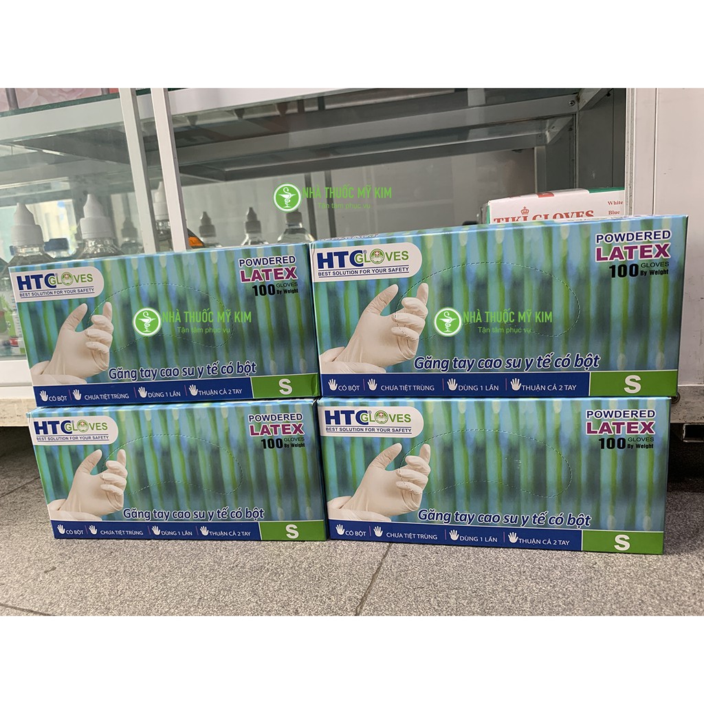 Găng tay cao su y tế cao cấp Vglove hộp 100 cái 50 cặp (bao tay y tế) Size S, M, XS | BigBuy360 - bigbuy360.vn