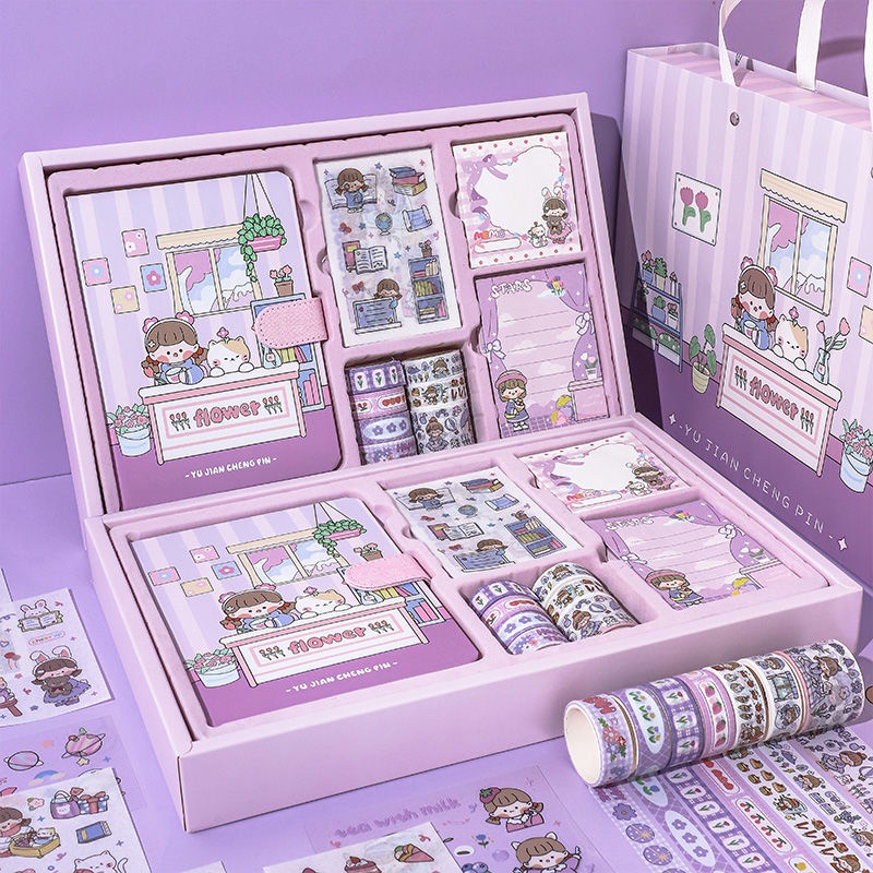 Bộ Sticker Dán Trang Trí Sổ Tay Dễ Thương Dùng Làm Quà Tặng Sinh Nhật