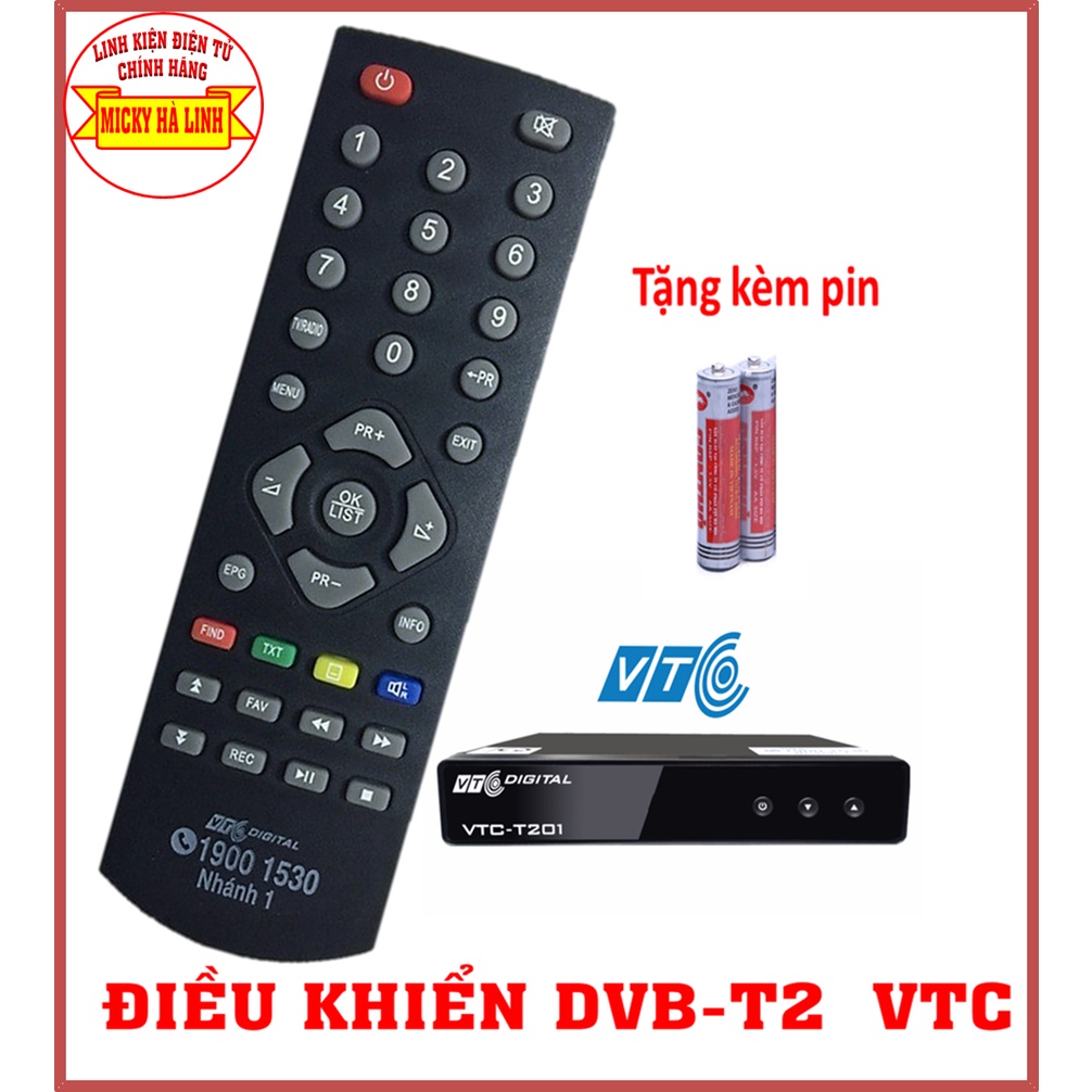 ĐIỀU KHIỂN REDVB-T2 VTC NHÁNH 1 - Sử dụng cho đầu hu truyền hình số mặt đất VTC