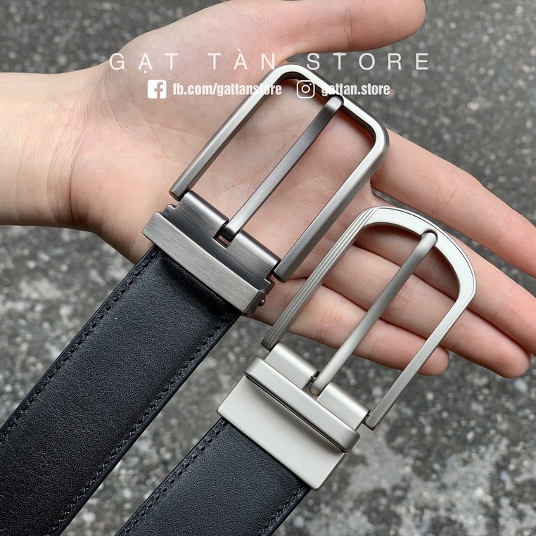 Thắt lưng nam da bò nguyên miếng - Dây nịt da nam cao cấp Gạt Tàn Store