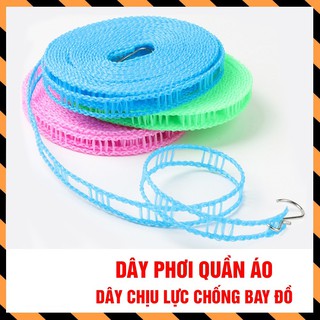 Dây Phơi Đồ, Dây Phơi Quần Áo Có Lỗ Móc Loại 5m