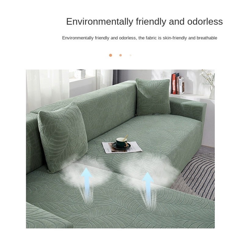 Vỏ bọc ghế sofa 1 /2/3 /4 chỗ ngồi hình chữ L co giãn chống trượt thoáng khí tiện dụng