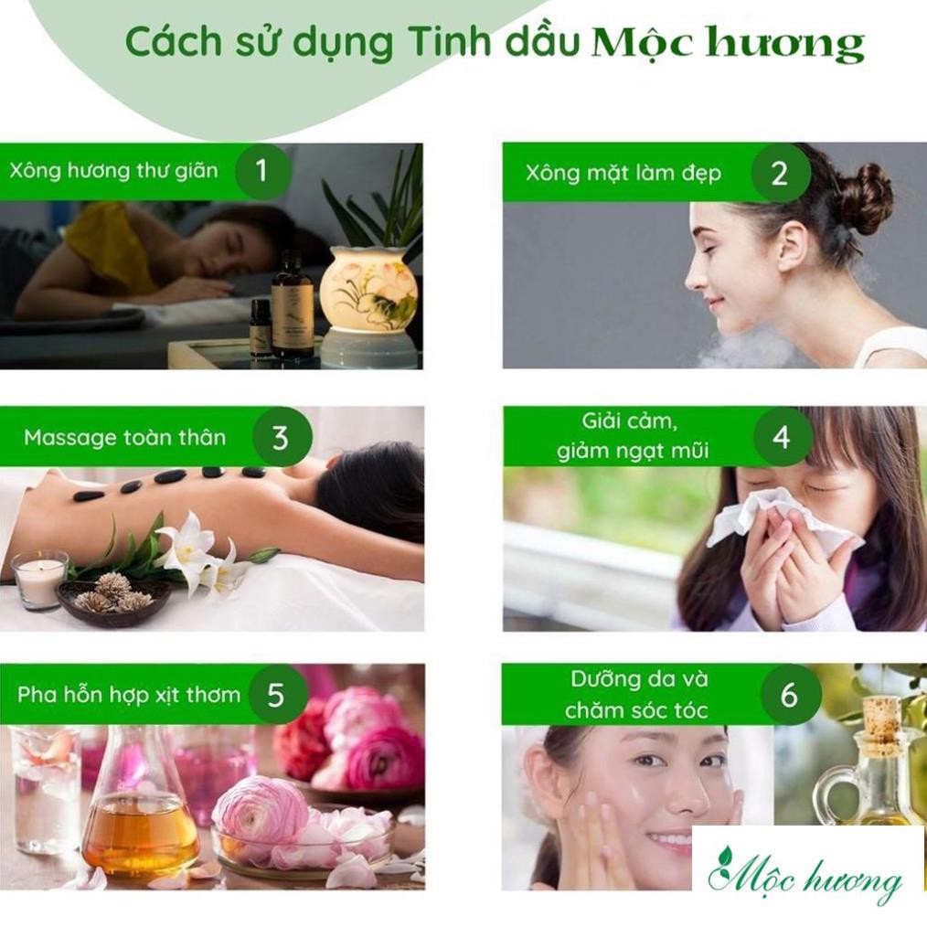 Combo 4 chai tinh dầu Mộc Hương nguyên chất có kiểm định (tặng 2 bóng đèn miễn phí)