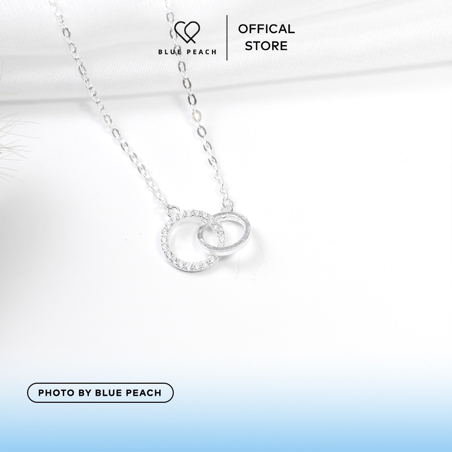 Dây Chuyền Bạc Blue Peach Circle Lồng V1 DC367