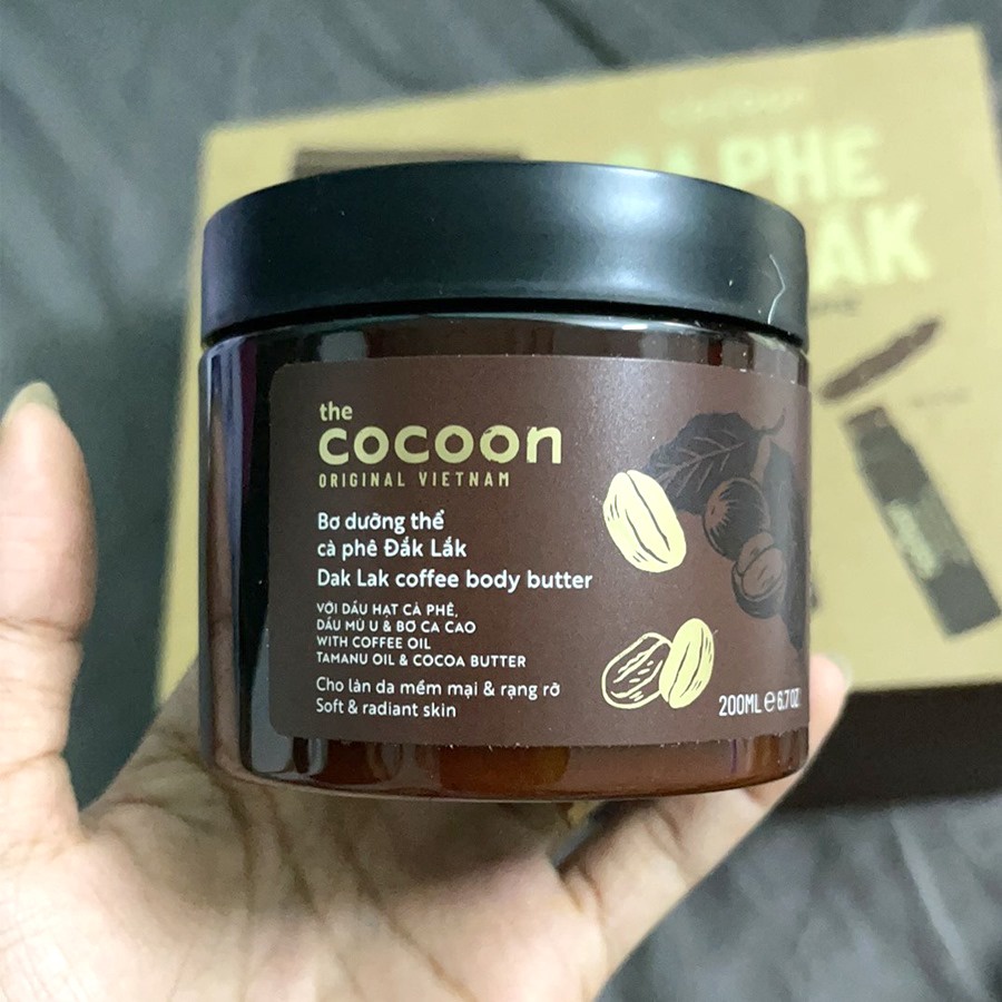 Bơ dưỡng thể mềm mịn da cà phê Đắk Lắk Cocoon 200ml