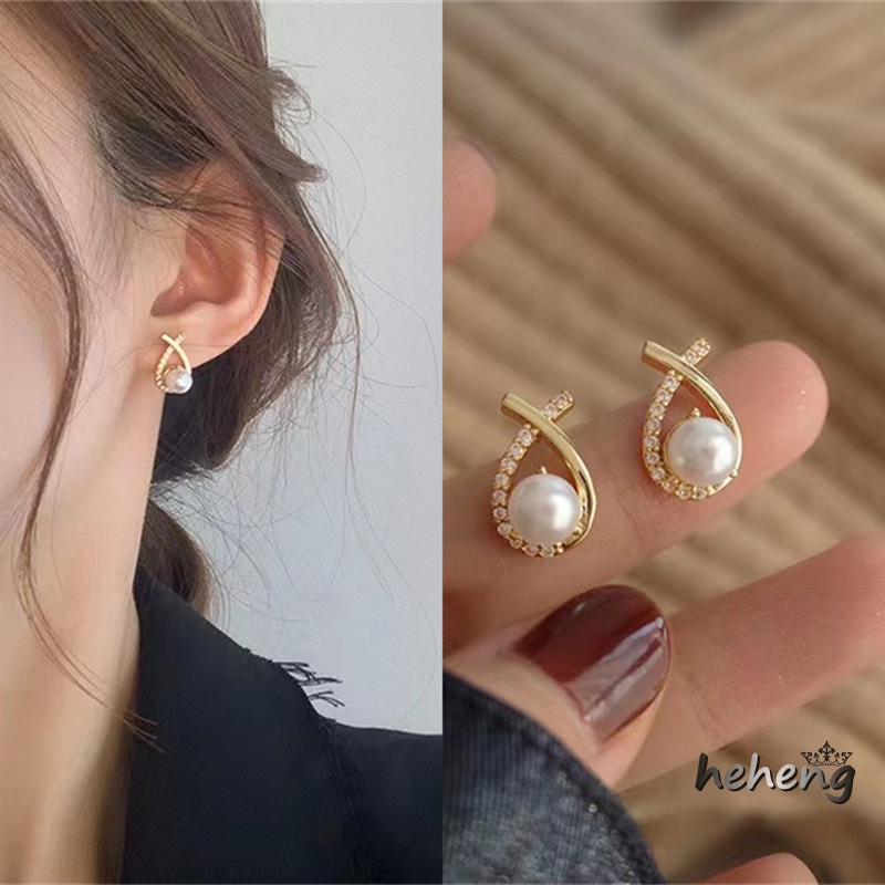 Bông Tai Mạ Bạc 925 Kiểu Dáng Đơn Giản Thời Trang Dành Cho Nữ