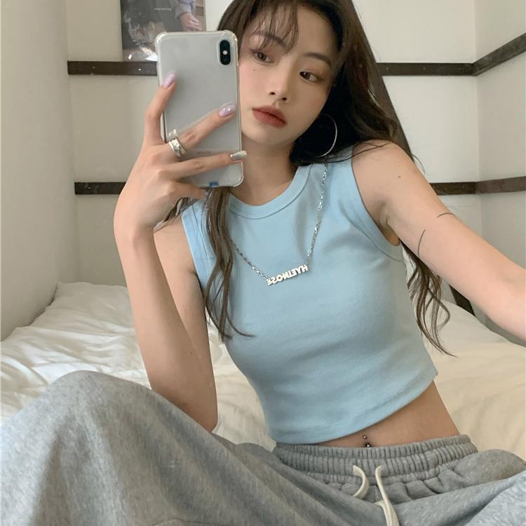 Áo Croptop Hai Dây Ôm Dáng Thiết Kế Cảm Giác Quyến Rũ Cho Nữ