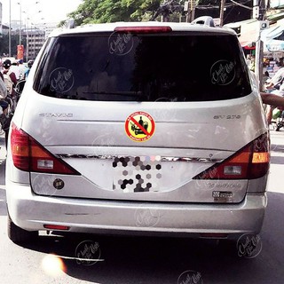 combo 4 hình decal chống nước dán xe oto