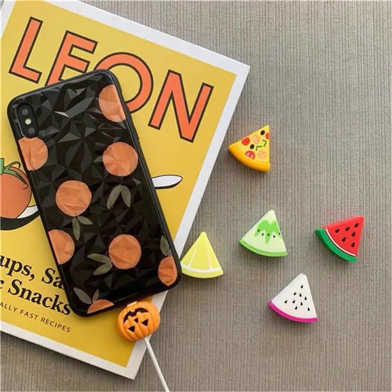 Phụ kiện bảo vệ đầu dây cáp hình trái cây dễ thương