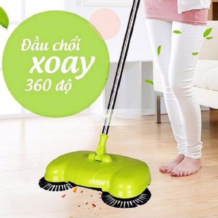 Chổi Quét Nhà/Lau Nhà Hút Bụi Thông Minh Tự Động Xoay 360 Độ