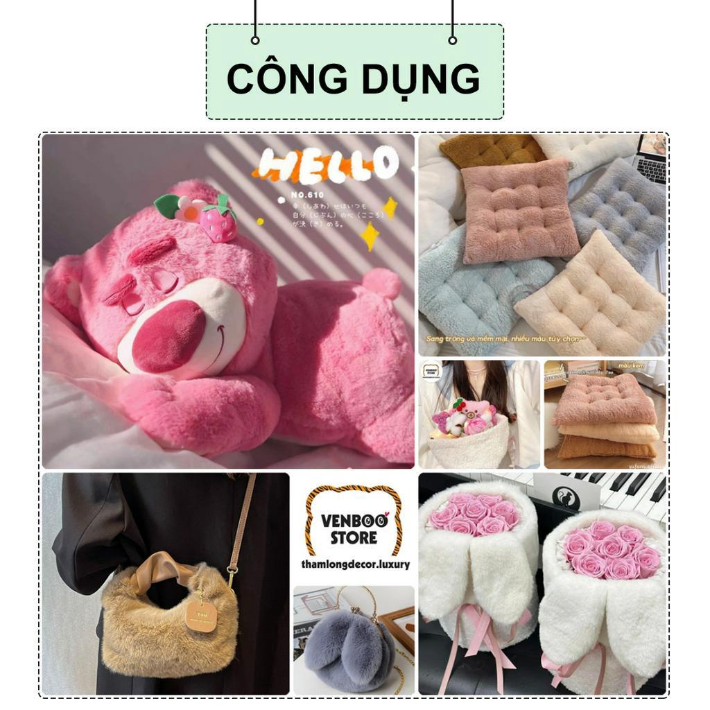 ✨ VẢI LÔNG THỎ may gấu bông, scrunchies băng đô, đồ Cosplay áo khoác lông thỏ, ghế lười, đệm ngủ cho mèo nệm chó | 2SG K