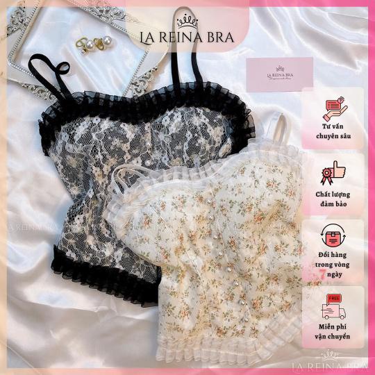 [Mã FAMARAL1 giảm 10k đơn 50k] Áo lót nữ - Bralette ren hoa cúc ngọc siêu sang chảnh quyến rũ La Reina (LRCC032)
