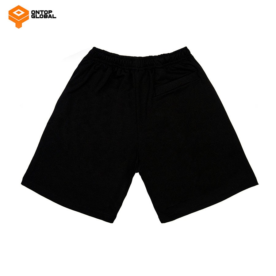 Quần short nam Local Brand ONTOP vải nỉ màu đen - Fade