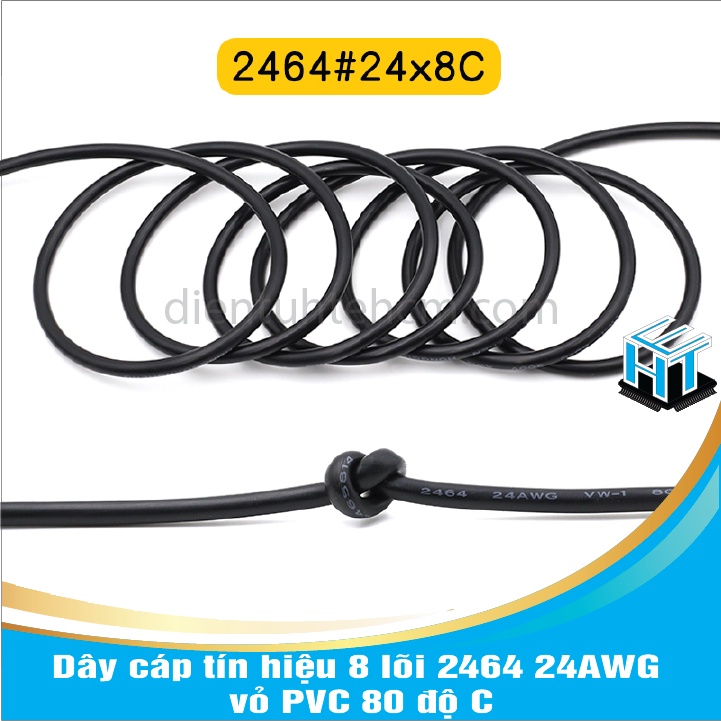 Dây cáp tín hiệu 8 lõi 2464 24AWG 0.2mm2 vỏ PVC 80 độ C