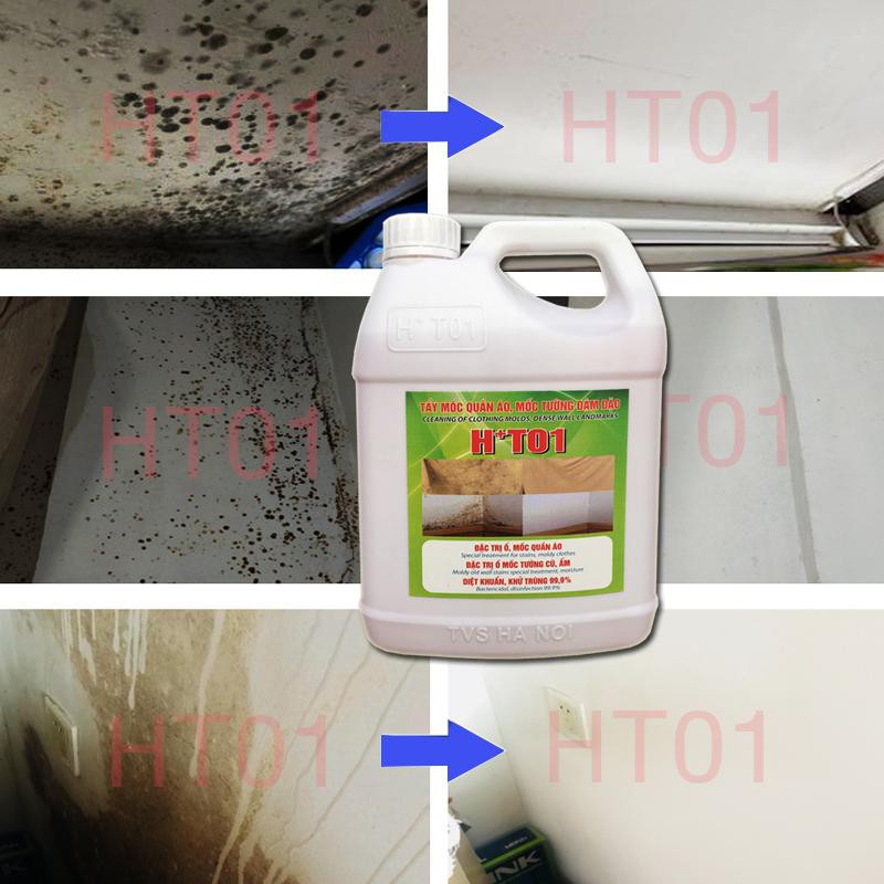 Tẩy ố mốc quần áo, tẩy  mốc tường siêu đậm đặc H+T01-500ML, giệt khuẩn 99,99% siêu tiết kiệm;