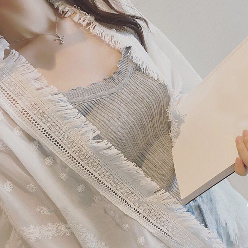 [Baywellfashion]FREESHIP ĐƠN 99K_ Women Lace Embroider Loose Chiffon Blouse Tops Summer Beach Cover up Tassel Cardigan | BigBuy360 - bigbuy360.vn