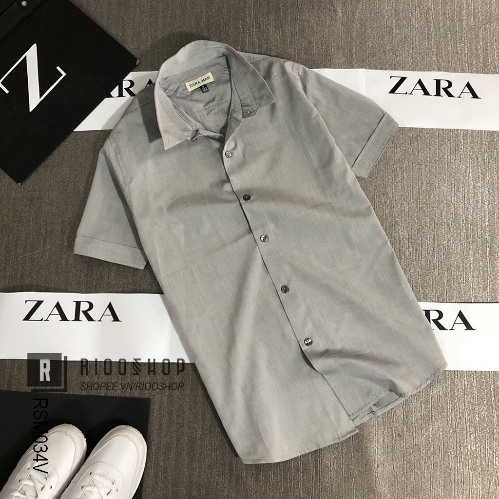 Áo sơ mi nam trơn tay ngắn cao cấp nhiều màu cực đẹp RSM034V | BigBuy360 - bigbuy360.vn