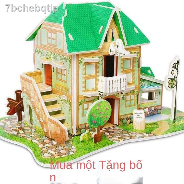 Phát triển trí thông minh của trẻ em 3d câu đố ba chiều khối lắp ráp cha mẹ-con trai và gái giáo dục sớm mô hì