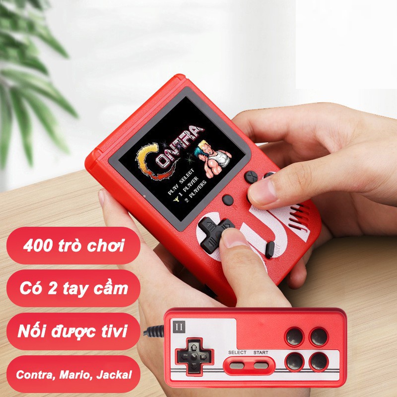 Máy Chơi Game Cầm Tay Sup 400 Trò - Kèm Tay Cầm Chơi Game 2 Người