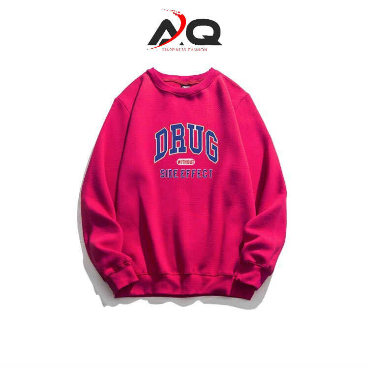 Áo sweater DRUG Áo hoodie nỉ bông tay dài unisex cao cấp thời trang nam nữa AQ