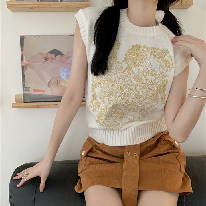 Áo Sweater Sát Nách Cổ Tròn Thời Trang Xuân Hè Cho Bé Gái