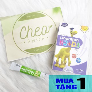Vitamin LineaBon K2+D3 Drops 10ml hỗ trợ hấp thu Canxi