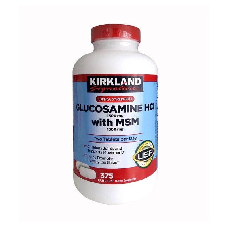 ‍♂️‍♀️[HSD 2024] KIRKLAND Glucosamine HCL 1500mg With MSM 1500mg của Mỹ 375 viên