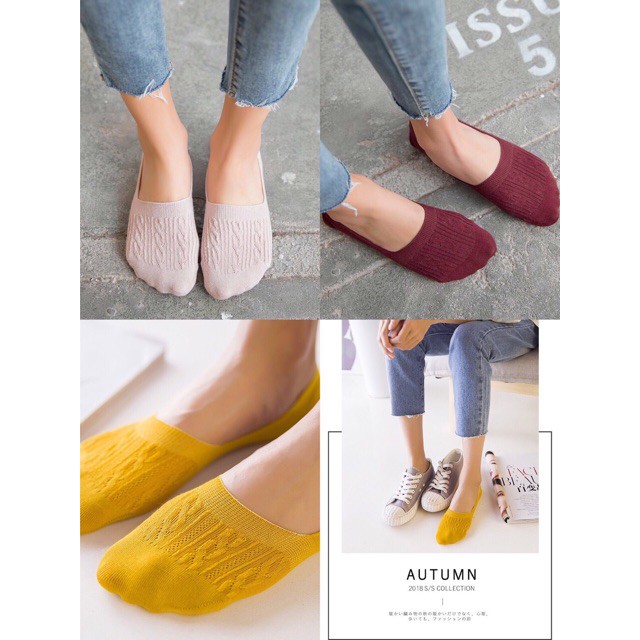 Set 10 Đôi Tất Hài Len Gân Nữ Vặn Thừng Mới 2020 giá rẻ tốt