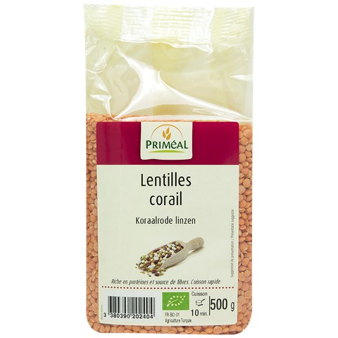 Đậu lăng đỏ hữu cơ Primeal 500g