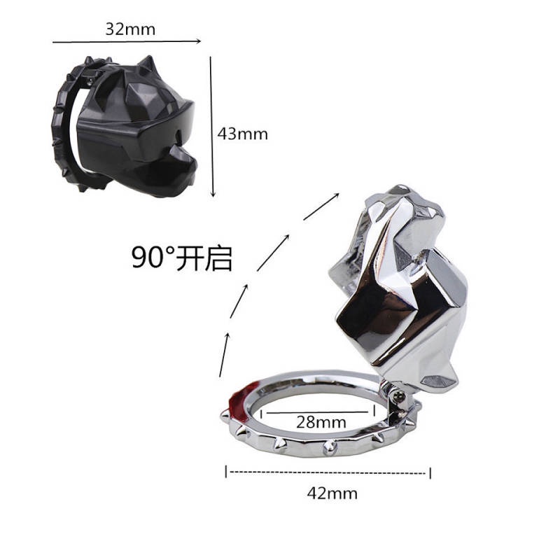 Ốp viền nút nhấn công tắc khởi động xe hơi gắn đầu chó cơ bắp tiện dụng
