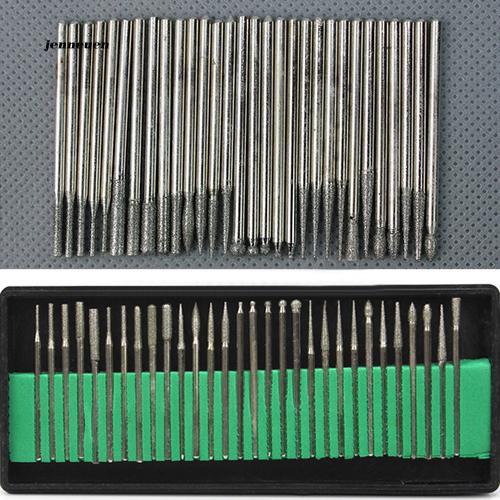 [Hàng mới về] Set 30 đầu mũi khoan khắc đá kim cương hỗ trợ làm móng đa năng tiện dụng