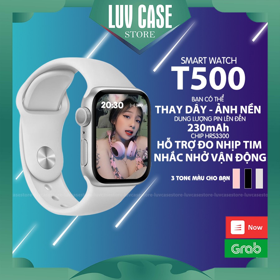 Đồng Hồ Thông Minh Thời Trang Nam Nữ T500+ Seri 6 Kết Nghe, Gọi, Nhắn Tin Qua BLuetooth, Thay Hình Nền Và Thay Dây