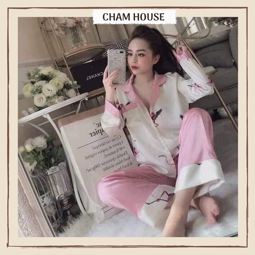 Đồ bộ PIJAMA lụa satin tay dài quần dài hàng thiết kế cao cấp Piti Shop | BigBuy360 - bigbuy360.vn