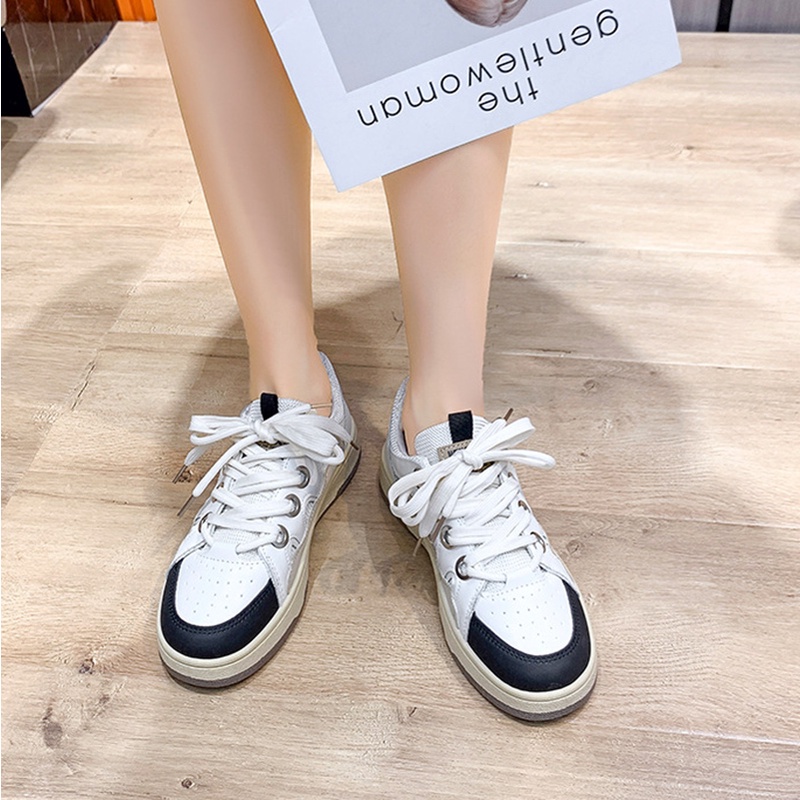 Giày IELGY đế phẳng buộc dây đơn giản thời trang dễ phối đồ