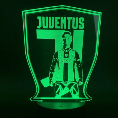 Đèn Ngủ Bóng Đá GP41 Juventus BVB Everton A.C. Đèn LED Trang Trí Nhà Ở Hình Cầu Thủ Ronaldo Messi