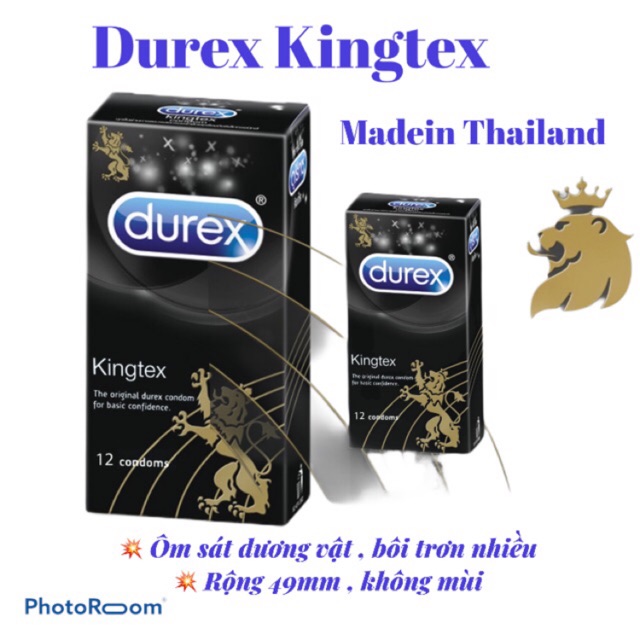 [ HÀNG CHÍNH HÃNG ] Bao cao su Durex Kingtex - Siêu ôm sát ,vừa vặn ,không mùi - Thái Lan