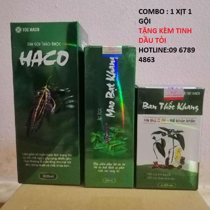 Bộ Uống Xị Gội Haco Hỗ trợ mọc tóc, chống rụng tóc sản phẩm của Thầy Trương Việt Bình