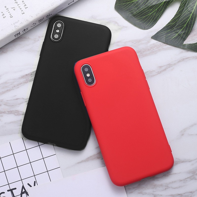 Vỏ iphone 6 Plus Bảo vệ toàn diện Vỏ bọc TPU cho iphone X Xs 11 Pro Max Xr 8 7 6s Plus Se 2020 2016 Candy Colors Vỏ điện thoại mỏng mềm