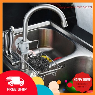 Hàng mới về - giá treo vòi inox để đồ giẻ rửa chén bát - kệ inox để giẻ và nước chén rửa bát-hh020