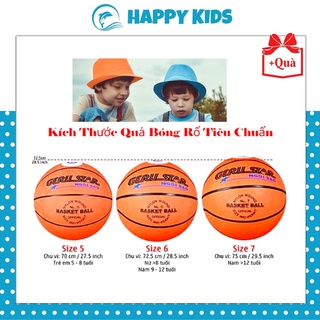 Bóng rổ tiêu chuẩn dùng trong thi đấu và tập luyện happy kids247