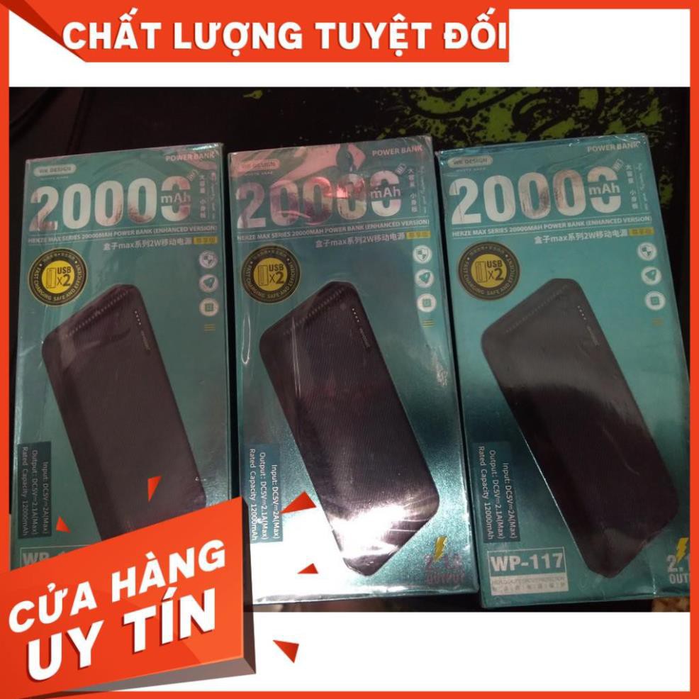 Sạc Dự Phòng ⚡️CHÍNH HÃNG⚡️ WK - Mã WP-117 20000mah (2 cổng) | BigBuy360 - bigbuy360.vn