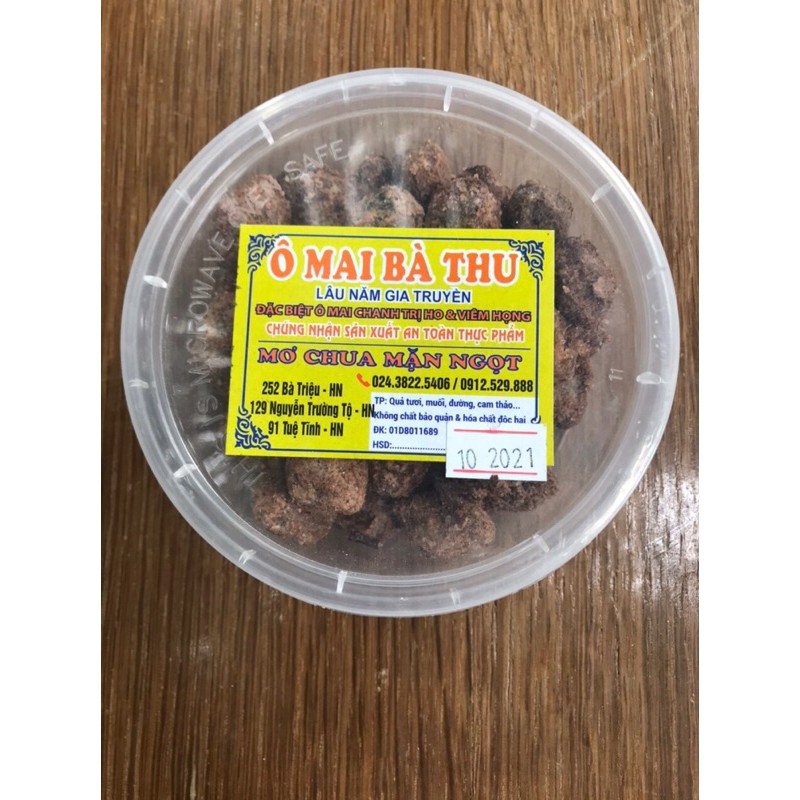 Ô mai Mơ chua mặn ngọt chính hiệu Bà Thu (đặc sản ngon số 1 Hà Nội), hộp 170 gam, quà ăn vặt siêu ngon