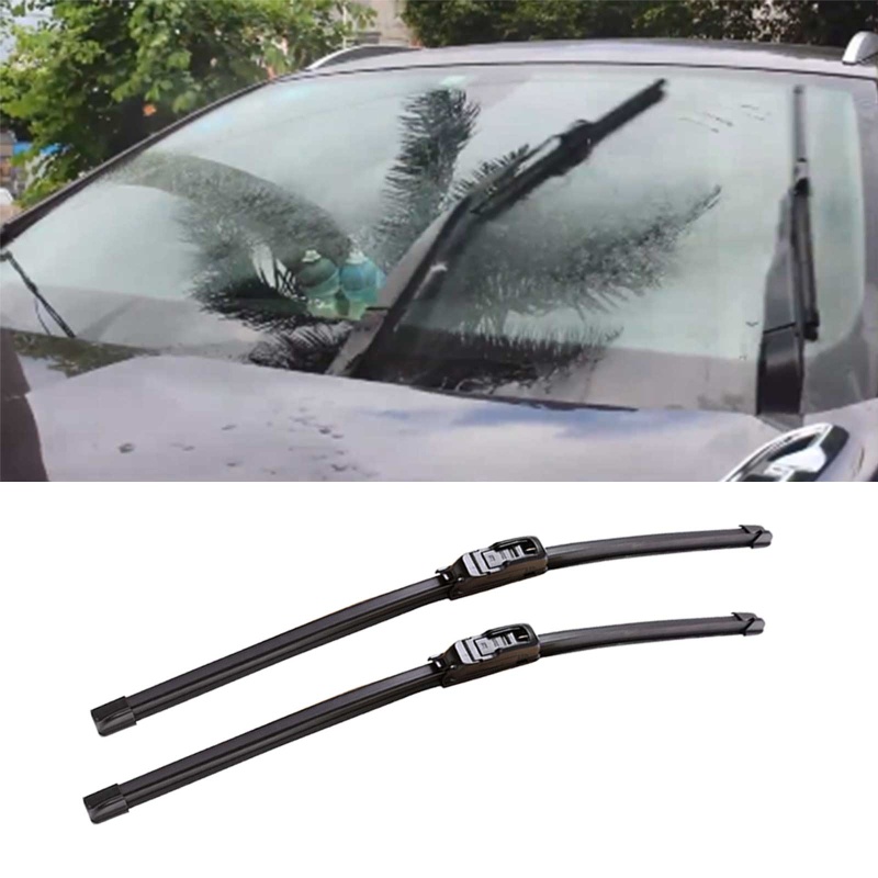 Set 2 Cần Gạt Nước Cao Su Không Khung Cho Kính Chắn Gió Xe Hơi 14 / 16 / 17 / 18 / 19 / 20inch
