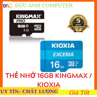 Thẻ Nhớ  KIOXIA (Toshiba)/ KINGMAX  Micro SDHC 16GB UHS-I 100MB/s - FPT/VIỄN SƠN phân phối