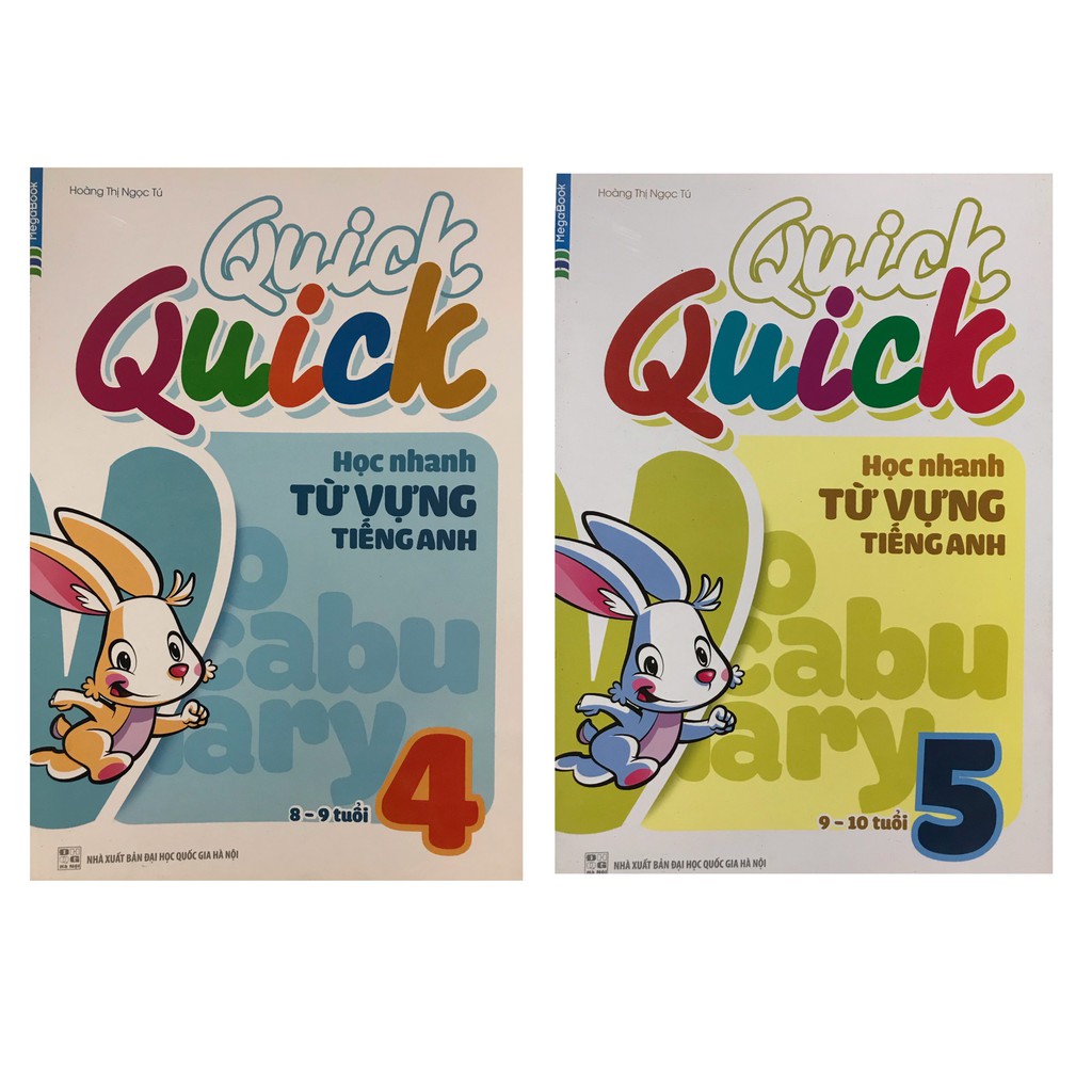 Sách - Combo Quick Quick Học Nhanh Từ Vựng Tiếng Anh 4(8-9 tuổi) + Quick Quick Học Nhanh Từ Vựng Tiếng Anh 5 (9-10 tuổi)