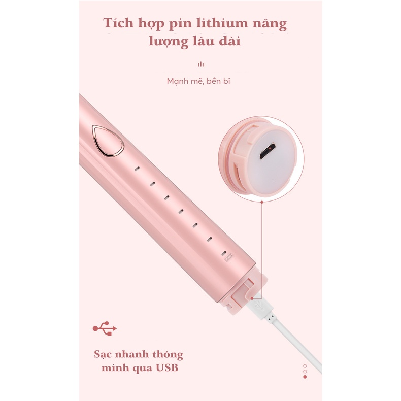 Bàn chải đánh răng điện 3 trong 1 LIG 6 chế độ phù hợp với mọi loại răng lợi làm sạch trắng sâu với công nghệ sóng âm.