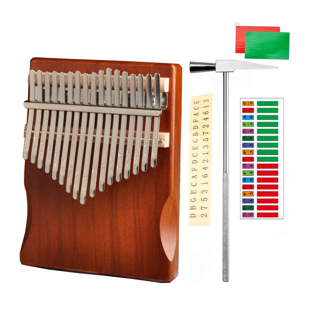 [Mã LIFE20KALL giảm 10% đơn 50K] Đàn kalimba 17 phím gỗ cây keo Tone C M178-220 Nâu Mahogany